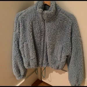 Urban outfitters blue fuzzy jacket!!